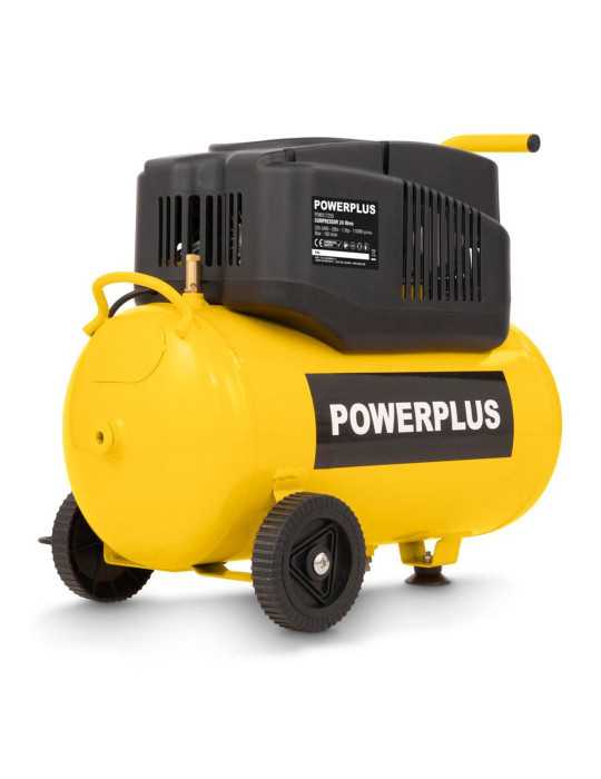 Compresor 1200 W 24 L sin Aceite POWERPLUS
