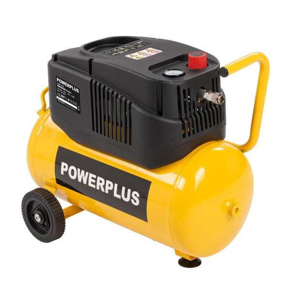 Compresor 1200 W 24 L sin Aceite POWERPLUS