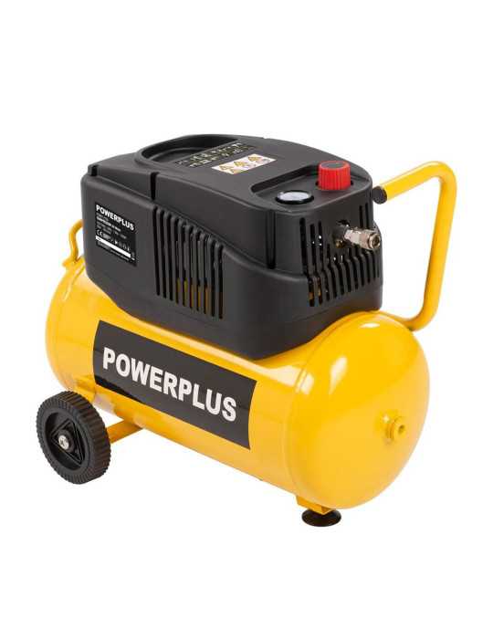 Compresor 1200 W 24 L sin Aceite POWERPLUS
