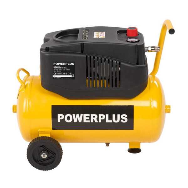 Compresor 1200 W 24 L sin Aceite POWERPLUS