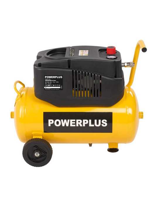 Compresor 1200 W 24 L sin Aceite POWERPLUS
