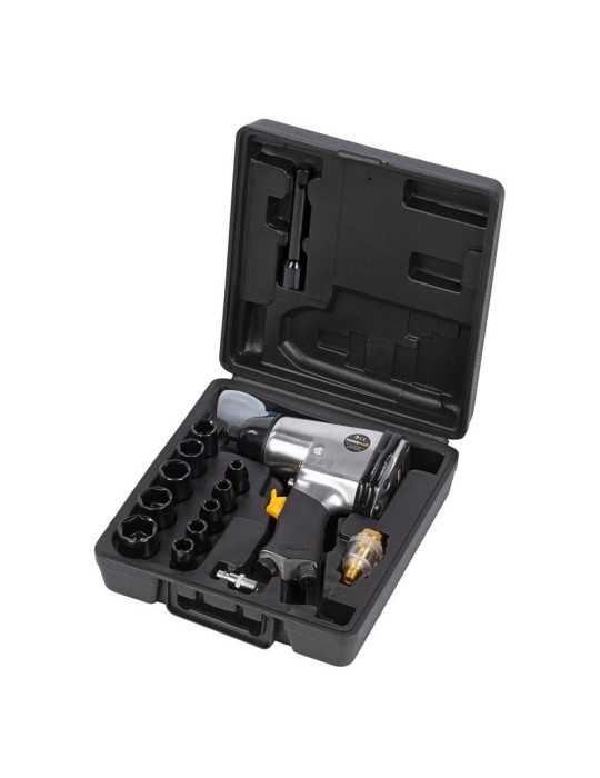 Llave de Impacto Neumática ½ pulg 114 l/min 310 Nm + Vasos POWERPLUS