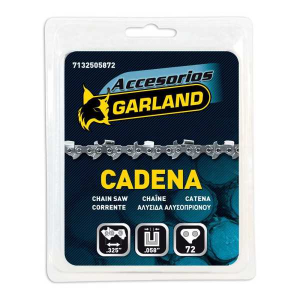 Cadena de Motosierra para Espada de 18 pulg / 45 cm, 72 Eslabones, 325 pulg, Espesor 0,058 pulg GARLAND