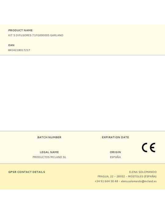 Difusores Kit 5 uds GARLAND