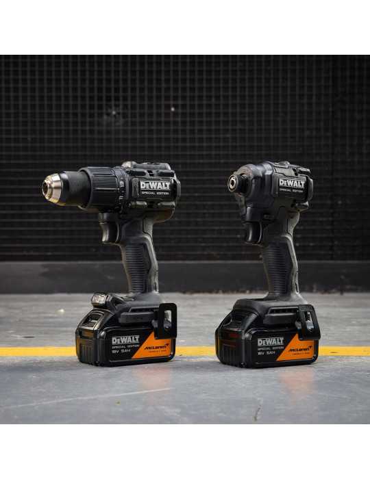 Kit Taladro Percutor DCD86 Mclaren Xr 18 V, + Atornillador Impacto DCF86 + 2 Baterías 5 Ah + Cargador DEWALT