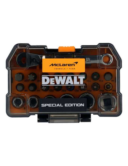 Juego Carraca, Puntas y Vasos Edición Mclaren, 24 Piezas DEWALT