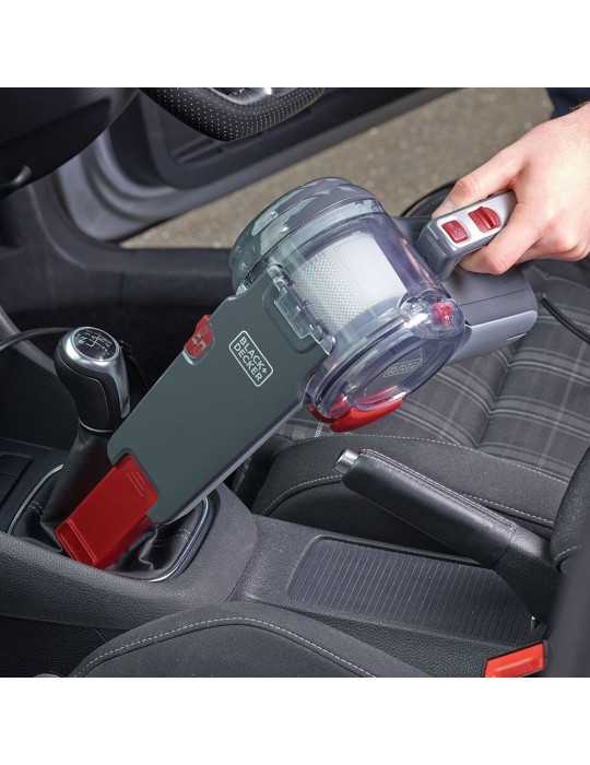 Aspirador Coche Pivotante, 12 V, con Accesorios BLACK+DECKER
