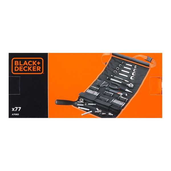 Juego de Herramientas Varias, 77 Piezas, en Funda de Nylon BLACK+DECKER