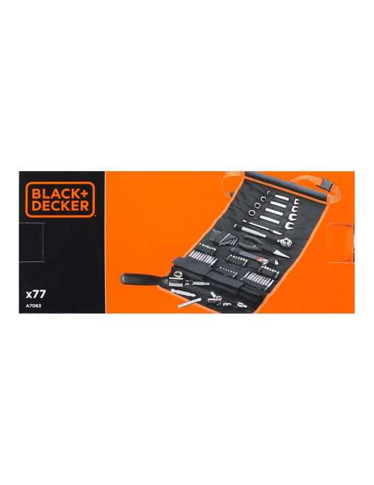 Juego de Herramientas Varias, 77 Piezas, en Funda de Nylon BLACK+DECKER