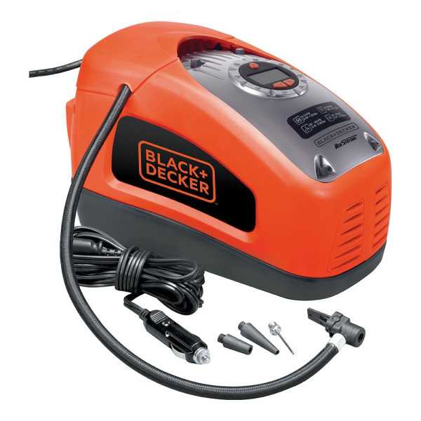 Inflador de Aire 230 V Ca y 12 V Cc con Accesorios, 11,03 bar BLACK+DECKER