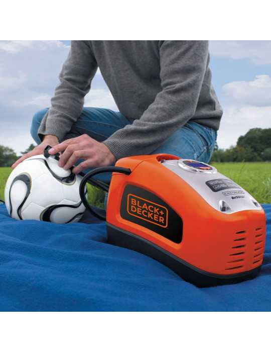 Inflador de Aire 230 V Ca y 12 V Cc con Accesorios, 11,03 bar BLACK+DECKER