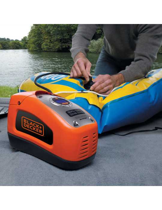 Inflador de Aire 230 V Ca y 12 V Cc con Accesorios, 11,03 bar BLACK+DECKER