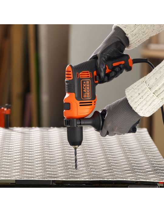 Kit Taladro Percutor 550 W, Ø13 mm + 2 Brocas, con Cable BLACK+DECKER
