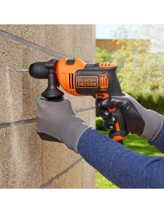 Kit Taladro Percutor 550 W, Ø13 mm + 2 Brocas, con Cable BLACK+DECKER
