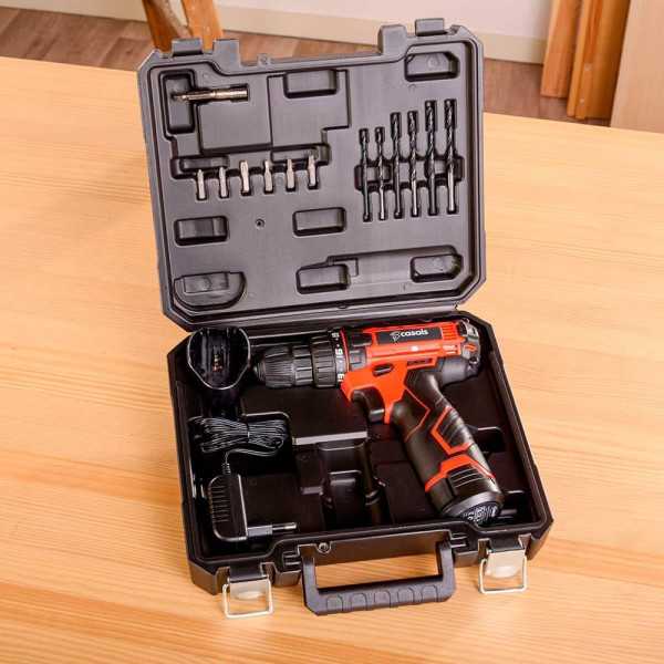 Kit Taladro Atornillador 12 V CSC1205BC con Maletin y Accesorios CASALS