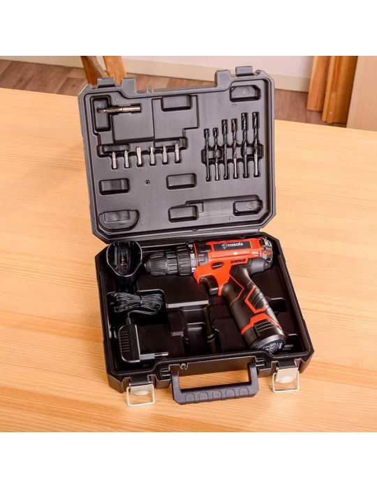 Kit Taladro Atornillador 12 V CSC1205BC con Maletin y Accesorios CASALS