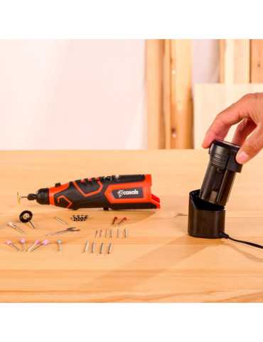 Kit Multiherramienta Rotativa CMG1205BC 12 V con Batería y Cargador CASALS 2