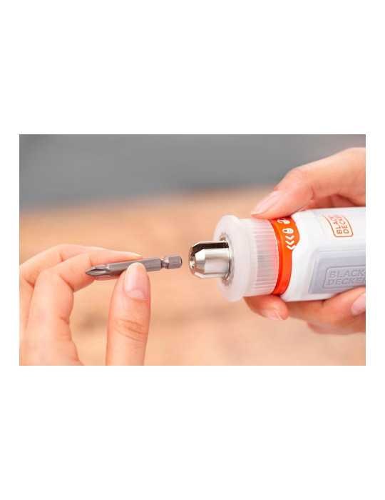 Kit Atornillador Recargable 3,6 V Monta-Muebles Hexdriver BLACK+DECKER