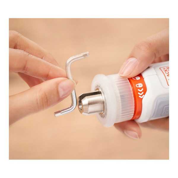 Kit Atornillador Recargable 3,6 V Monta-Muebles Hexdriver BLACK+DECKER