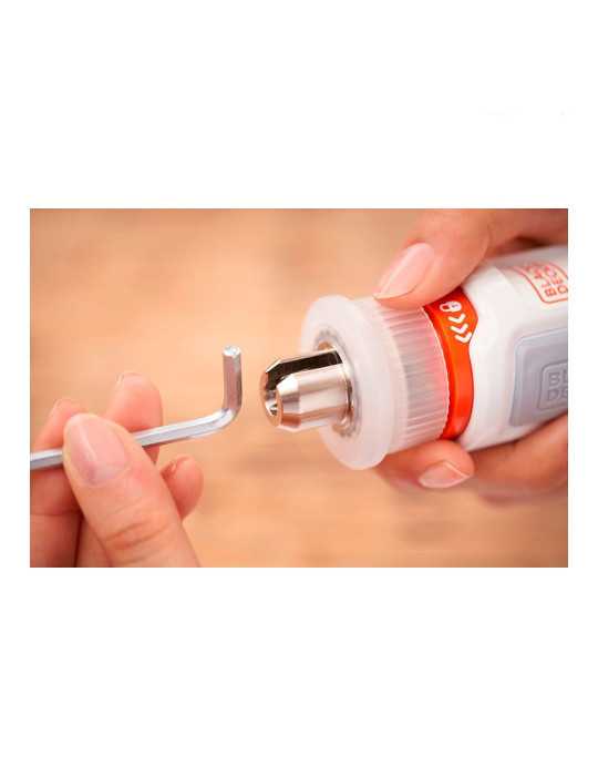 Kit Atornillador Recargable 3,6 V Monta-Muebles Hexdriver BLACK+DECKER