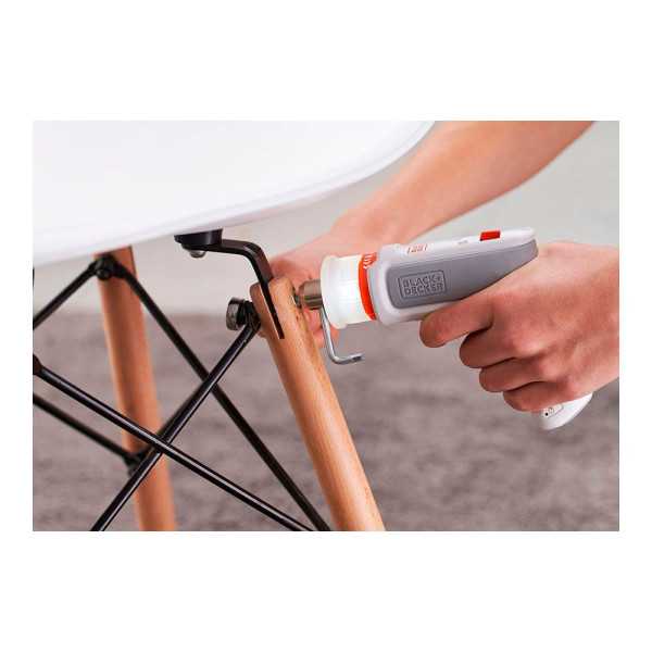 Kit Atornillador Recargable 3,6 V Monta-Muebles Hexdriver BLACK+DECKER