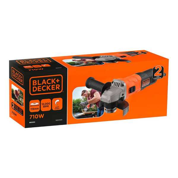 Amoladora Mini 710 W Ø115 mm con Cable 2 m BLACK+DECKER
