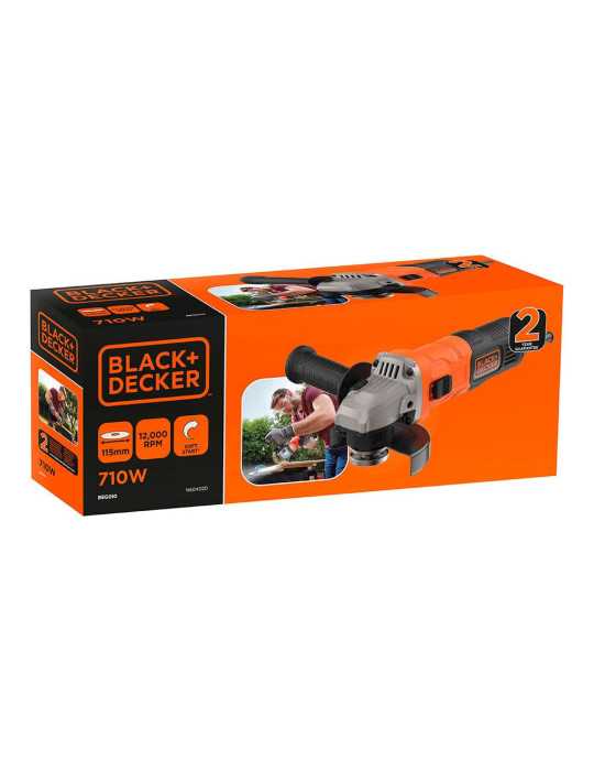 Amoladora Mini 710 W Ø115 mm con Cable 2 m BLACK+DECKER