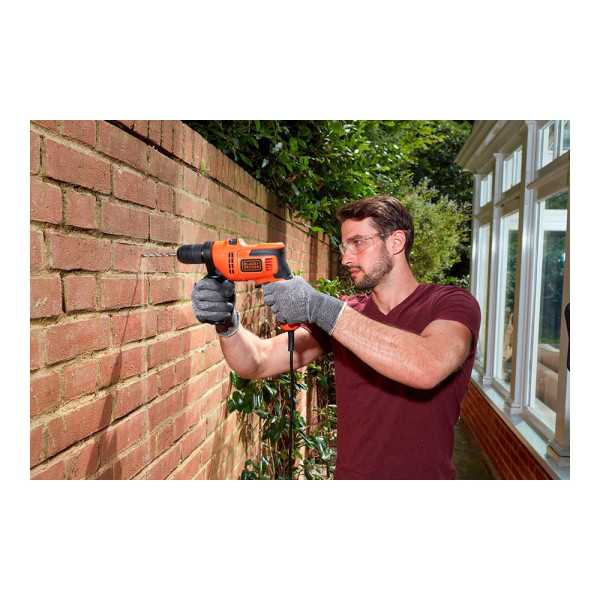 Taladro Percutor 500W con Cable de 2 m BLACK+DECKER