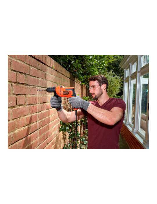 Taladro Percutor 500W con Cable de 2 m BLACK+DECKER