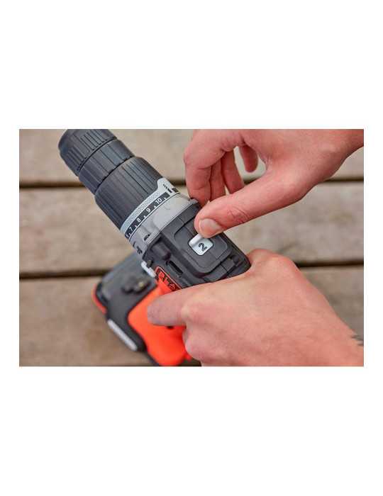 Kit Taladro Percutor 12 V con Batería de Lítio BLACK+DECKER