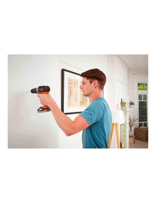 Kit Taladro Percutor 12 V con Batería de Lítio BLACK+DECKER