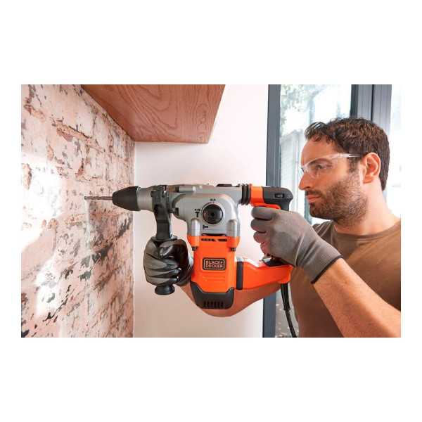 Martillo Percutor Sds-Plus 1250 W con Cable de 2 m BLACK+DECKER