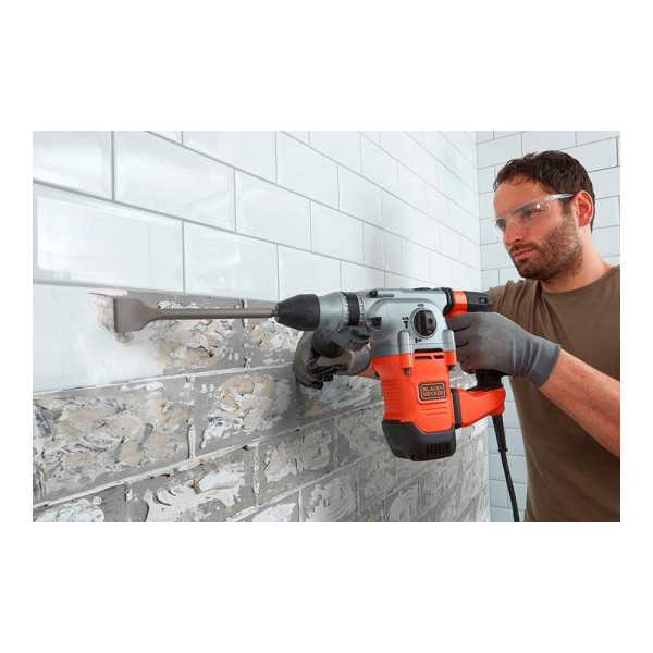 Martillo Percutor Sds-Plus 1250 W con Cable de 2 m BLACK+DECKER