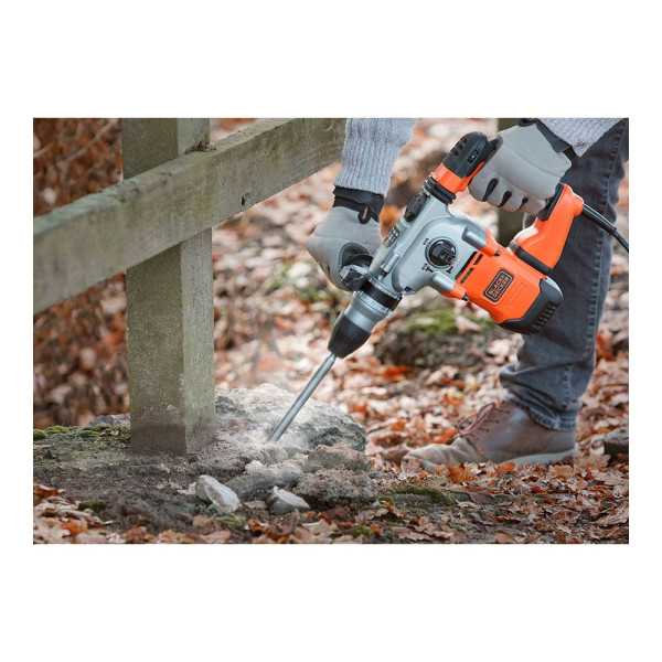 Martillo Percutor Sds-Plus 1250 W con Cable de 2 m BLACK+DECKER