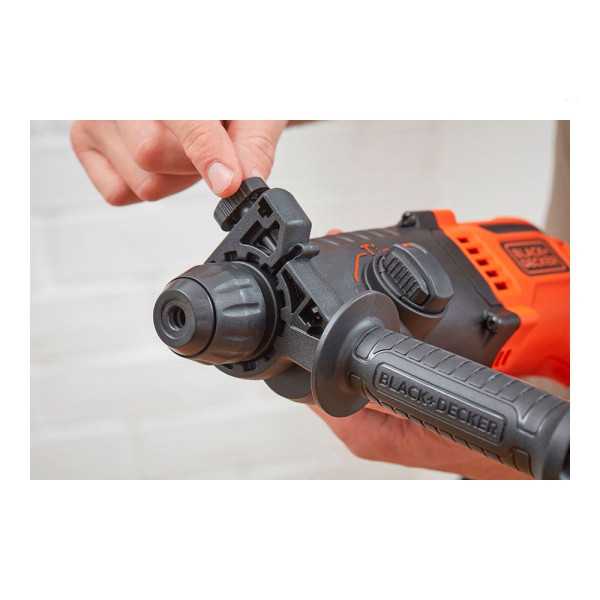Martillo Percutor Sds-Plus 650 W con Cable de 2 m BLACK+DECKER