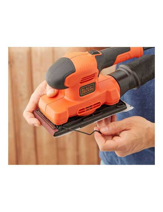 Lijadora Orbital de 1/3 150 W con Cable 2 m BLACK+DECKER