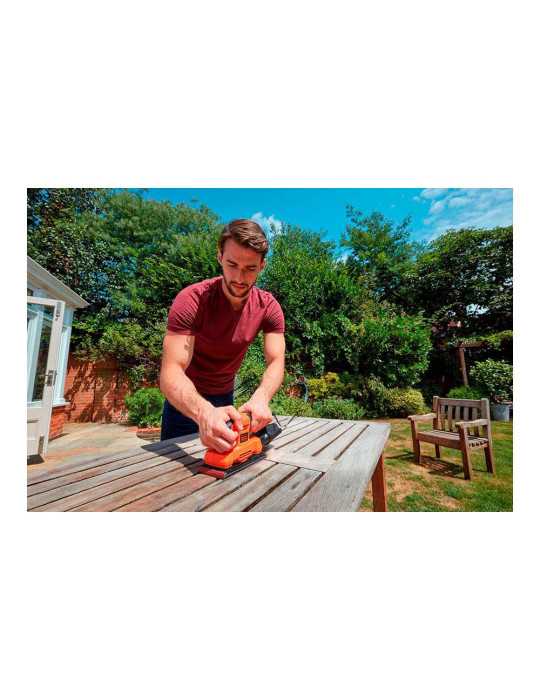 Lijadora Orbital de 1/3 150 W con Cable 2 m BLACK+DECKER