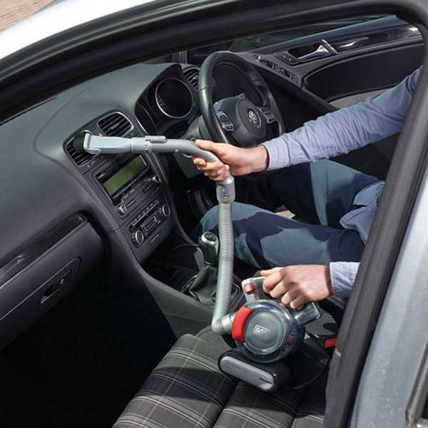 Aspirador de Coche Flexi 12 V con Accesorios, Cable 5 m BLACK+DECKER