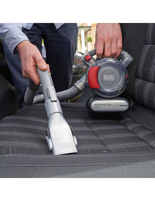 Aspirador de Coche Flexi 12 V con Accesorios, Cable 5 m BLACK+DECKER