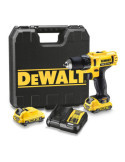 Kit Taladro Atornillador Xr 10,8V 10 mm con 2 Baterías 2,0Ah y Cargador DEWALT