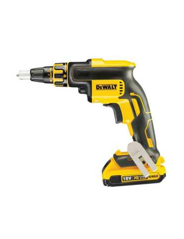 Kit Atornillador Brushless para Panel de Yeso 18 V ¼ pulg con 2 Baterías 2,0Ah y Cargador DEWALT 2