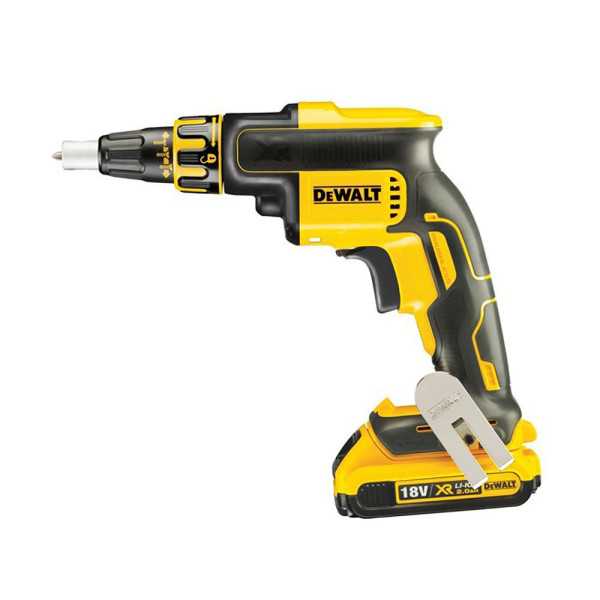 Kit Atornillador Brushless para Panel de Yeso 18 V ¼ pulg con 2 Baterías 2,0Ah y Cargador DEWALT