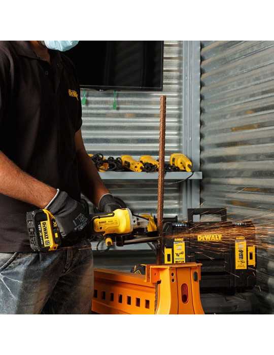 Amoladora Mini Brushless Xr 18V Ø125 mm con 2 Baterías Li-Ion 5AH, Cargador y Maletín Tstak Ii DEWALT