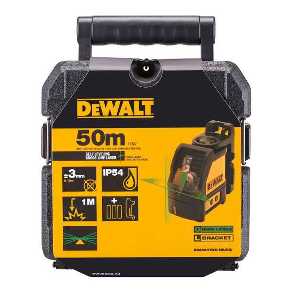 Nivel Láser Autonivelante Verde de 2 Líneas en Cruz (Horizontal y Vertical) DEWALT
