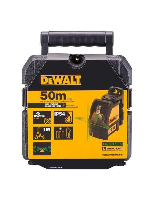 Nivel Láser Autonivelante Verde de 2 Líneas en Cruz (Horizontal y Vertical) DEWALT