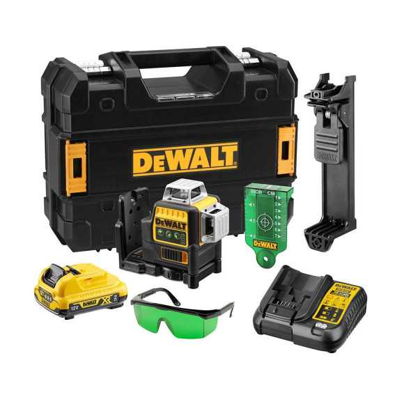 Nivel Láser Autonivelante Verde de 3 Líneas 360° Xr 12V con Batería DEWALT