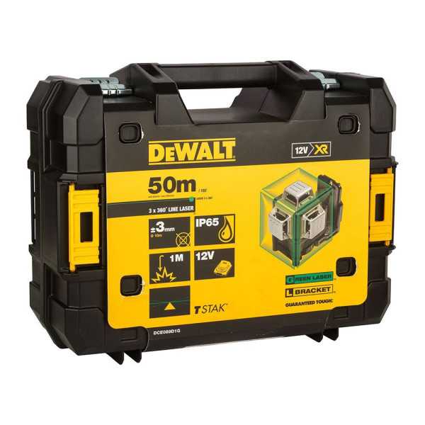 Nivel Láser Autonivelante Verde de 3 Líneas 360° Xr 12V con Batería DEWALT