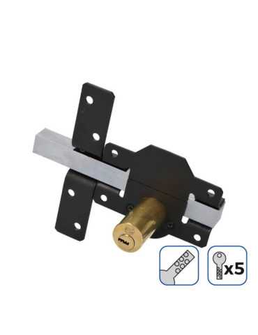 Cerrojo de Seguridad con 5 Llaves de Seguridad, Negro EDM 2