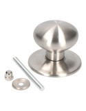 Pomo Puerta, Modelo PP02, de Acero Inoxidable con Acabado Inox, Ø70 mm, Blister MICEL