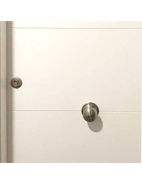 Pomo Puerta, Modelo PP02, de Acero Inoxidable con Acabado Inox, Ø70 mm, Blister MICEL